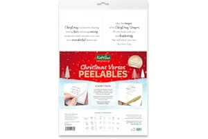 Katy Sue Christmas Verses Peelables Stickers for Christmas Card Making. 48 Peelable Verses & Sentiments/Peel Offs from Katy Sue Designs Card Making Supplies. Each Peel-Off Sticker is 4 x 3.5 inch