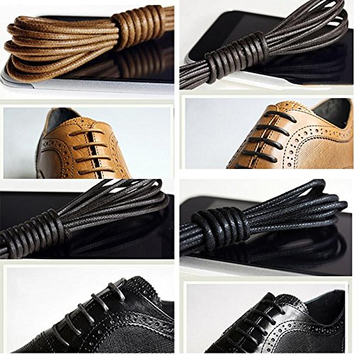 Coobbar 13 Pair Round Waxed Coloured Shoelaces For Leather Shoes Laces Strings Martin Boots Sport Shoes Cord Ropes