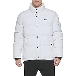 Levi's Men's Bubble Puffer, White Taslan, XX-Large