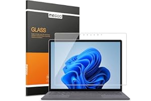 Megoo Screen Protector for Microsoft Surface Laptop 6/5/4/3 (15 inch) 2024-2019, Tempered Glass/Drop Resistant/Easy Installation/Smudge Resistant/Ultra Clear