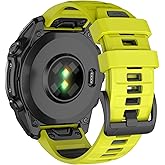MYSNBKN 26MM Quick fit Watch Band Compatible with Garmin Fenix 8 51mm/Fenix 7X/Fenix 6X/Fenix 5X,Soft Silicone Strap for Garmin Fenix 7X Pro/Fenix 6X Pro/Fenix 5X Plus/Fenix 3/Fenix 3 HR