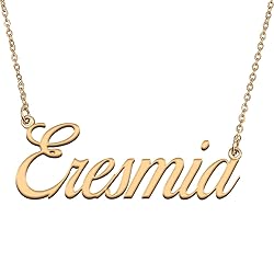 HUAN XUN Customized Custom Simple Any Name Necklace