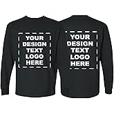 Custom Long Sleeve Shirt for Men Women, Add Your Own Design Logo Text Photo Long Sleeve T-Shirt, Personalized Tee Shirt