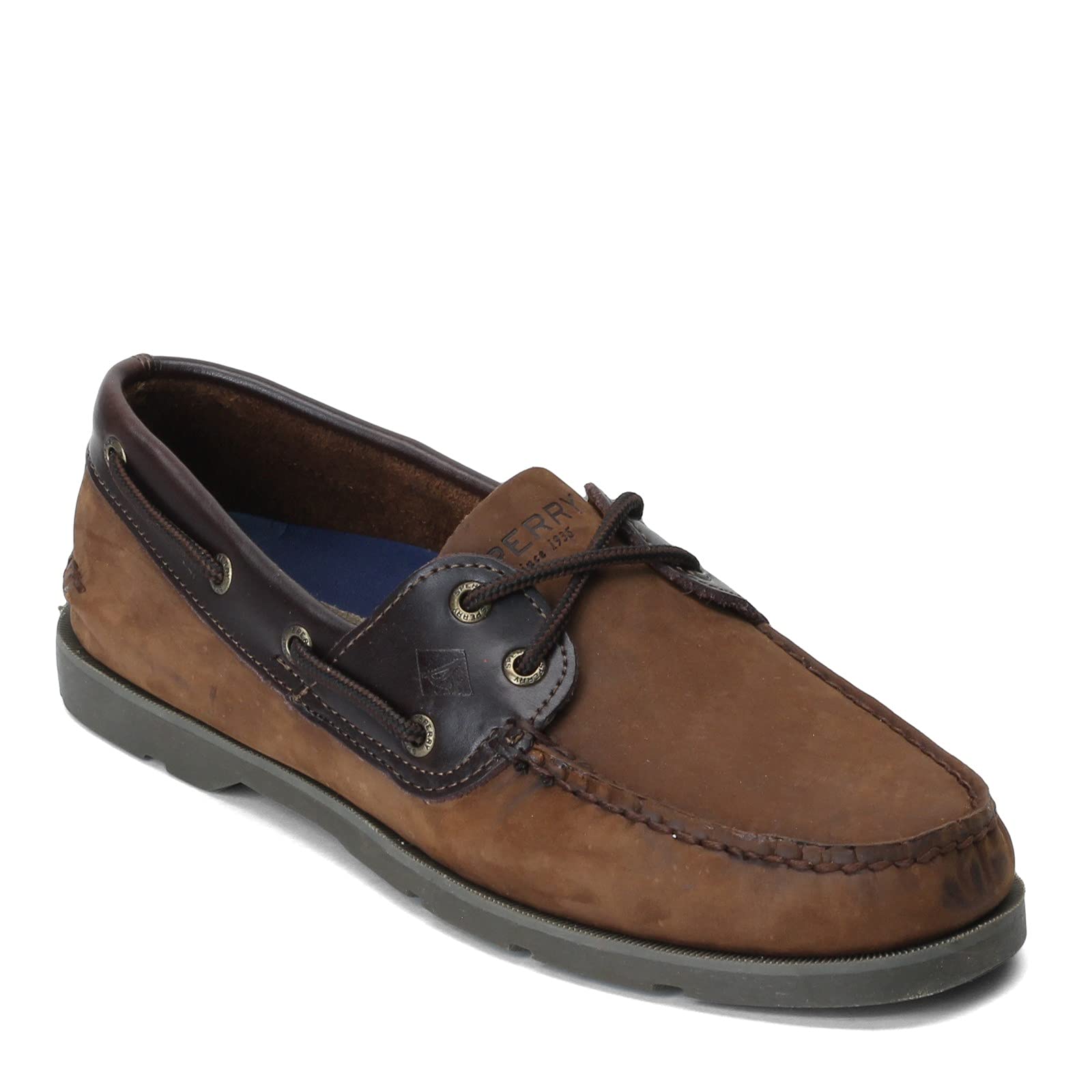 thumbnail interactive-video image 1 of Sperry Women's Leeward 2-Eye Boat Shoe - Classic Leather, Non-Slip Sole, Hand Wash 1 of 12