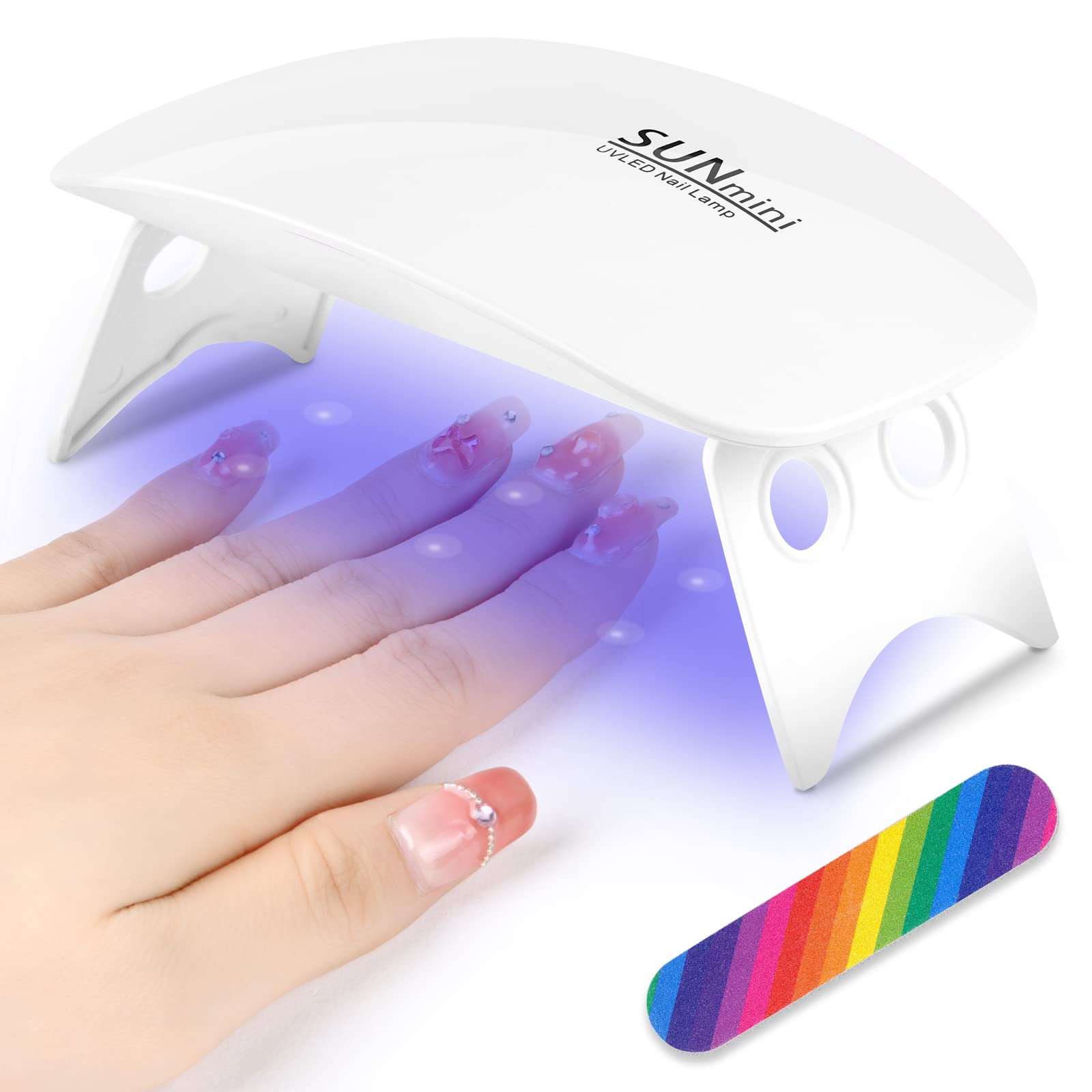 URAQT Mini Portable UV LED Gel Nail Dryer & Curing Lamp - Professional Nail Art Tool Accessory for Quick-drying Manicures