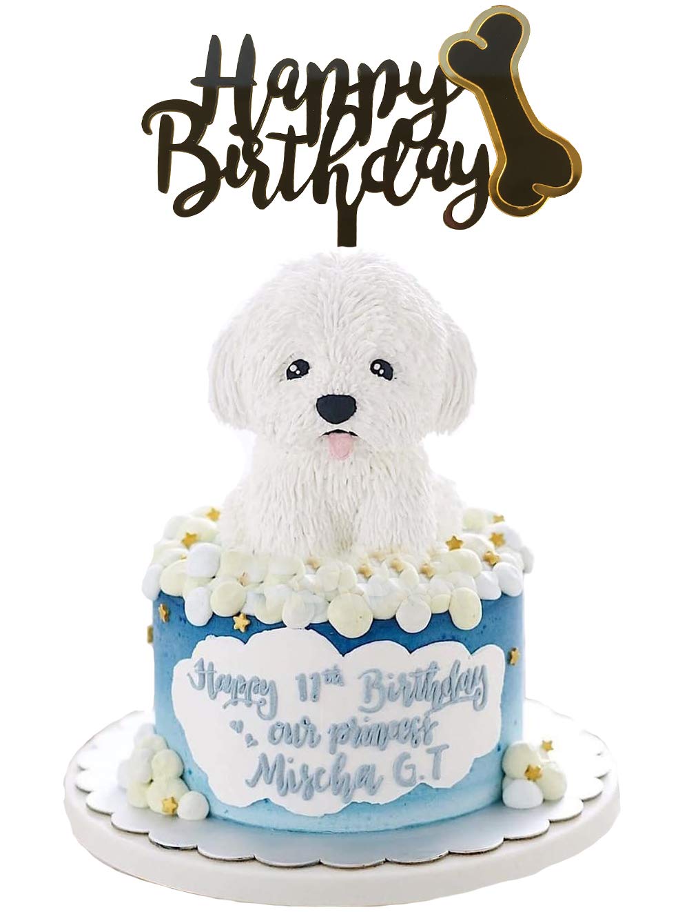 bichon frise birthday cake
