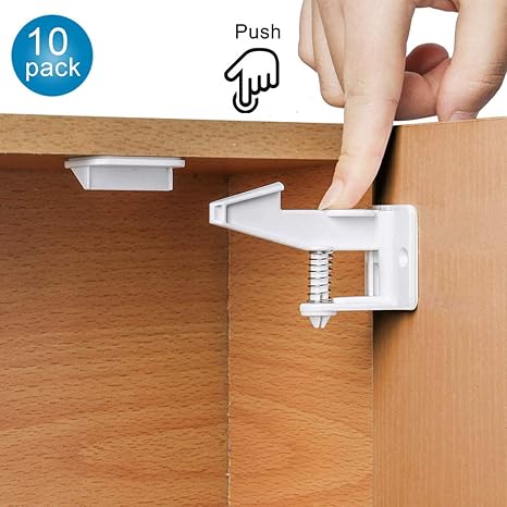 10 Pack Child Safety Cupboard Locks Baby Safety Proof Kit
