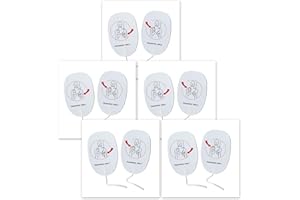 AED Trainer Pads, 5 Pairs XFT Replacement AED Electrode Pads Compatible with XFT-120C, XFT-120C+, XFT-D0009, XFT-120GA, XFT-1