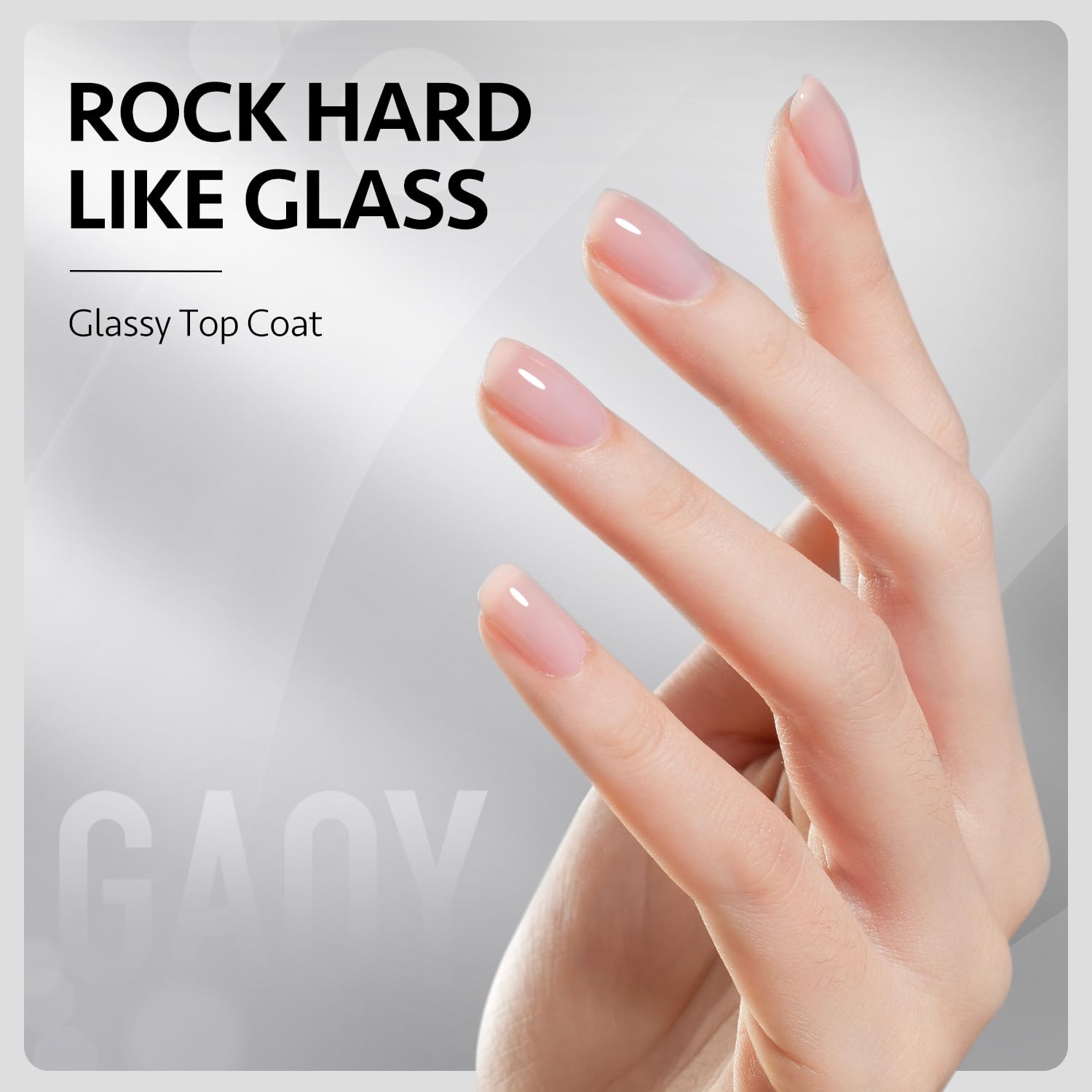 GAOY Gel Top Coat, Builder Gel and Base Coat Set, 3 Pcs 16ml Clear Glossy No Wipe Combination for UV Light Cure Gel Nail Polish - Image 2
