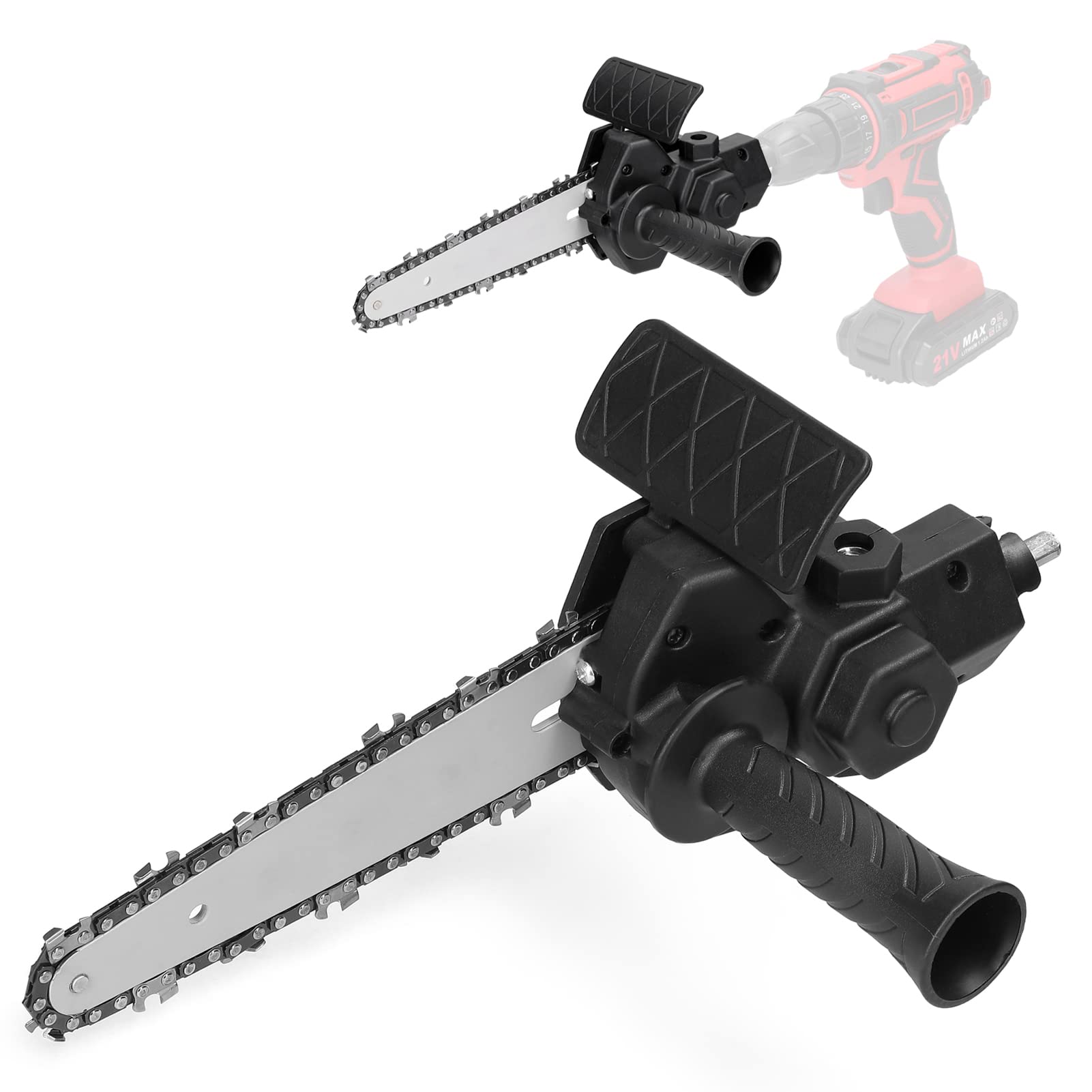 KKnoon 6 Inch Electric Drill Modified to Electric Chainsaw Tool Attachment Electric Chainsaws Accessory Practical Modification Tool Set Woodworking Cutting Tool