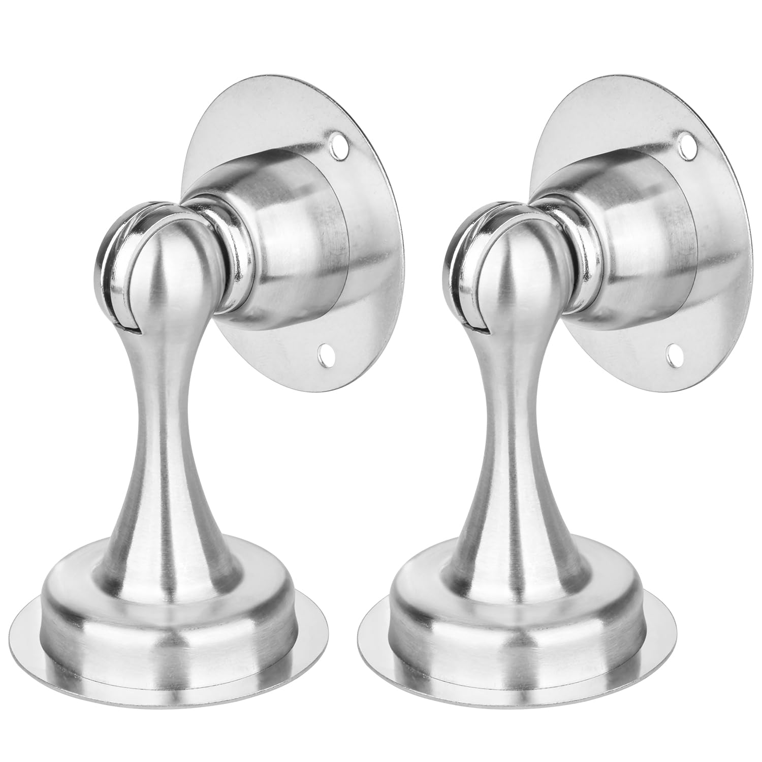 Door Stoppers, Magnetic Door Stop,2-Pack Stainless Steel Door Clips,No Drill Doorstop Install Stronger Floor Door Stops to Keep Your Door Open