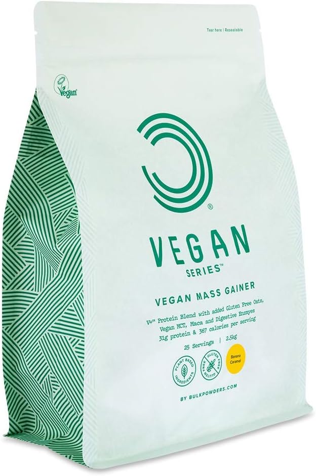 Bulk Vegan Mass Gainer, Protein Powder, Banana Caramel, 2.5 kg, Packaging May Vary, 2.5 kg (Pack of 1)