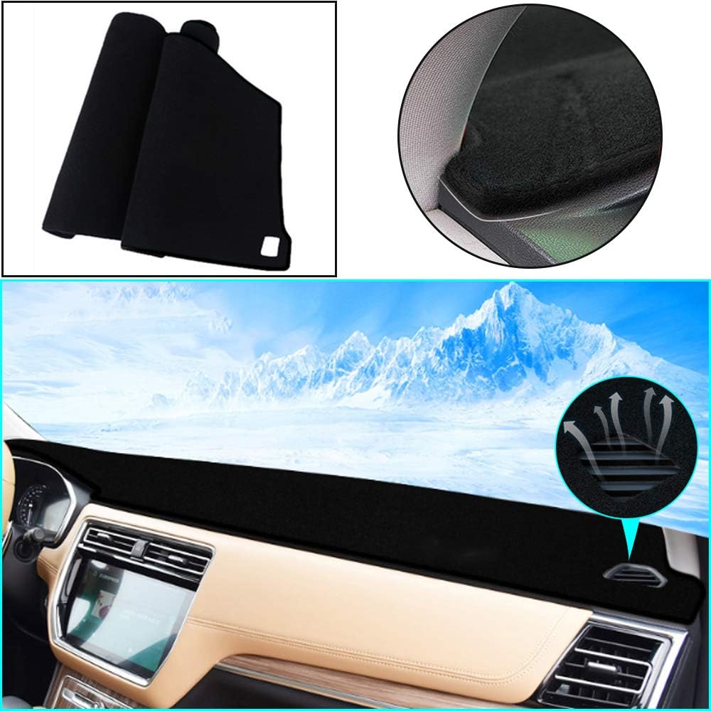 Custom Dashboard Mat for Ford Focus ST Dash Cover Mat Non-Slip Sun Shade Pad Dash Protector Black