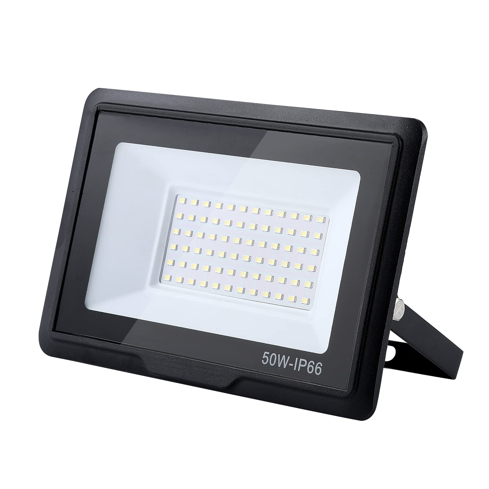 treoir LED Floodlight 50W, 5000LM Super Bright Flood Lights Outdoor, IP66 Waterproof 6000-6500K Cold White LED Spotlight Security Lights for Garden, Garage, Warehouse, Backyard, Playground (50W)