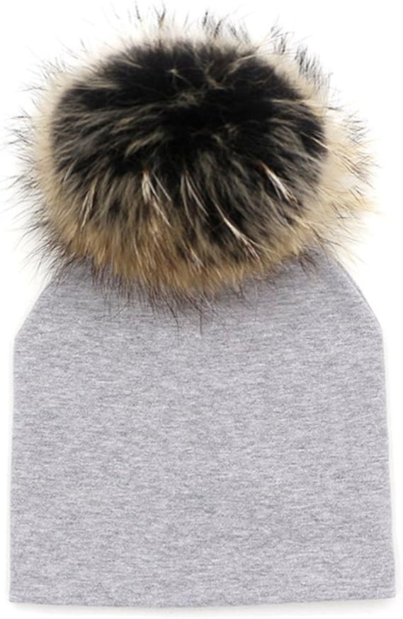 real fur baby hat