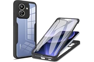Ephoou 360°All-Inclusive Phone Case for Xiaomi Redmi 13C 4G, [Built in Screen Protector] Dual Layer Full Body Shockproof Clear Cover Case [Not-Yellowing] for Xiaomi Redmi 13C 4G QB-Black