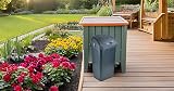 Easy Shopping 60L Swing Bin Black with Curved Lid Plastic Dustbin view 2