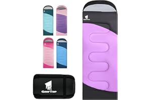 GEERTOP Backpacking Sleeping Bag for Camping, Lightweight Sleeping Bags for Adults Kids Summer Warm Cold Weather Hiking Trave