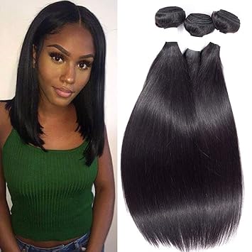 Amazon Com Peiyulex Brazilian Virgin Hair Straight 3 Bundles