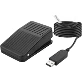 Rii USB Foot Switch Pedal Footswitch Game Control Action HID 6.2ft for Keyboard Mouse PC Laptop