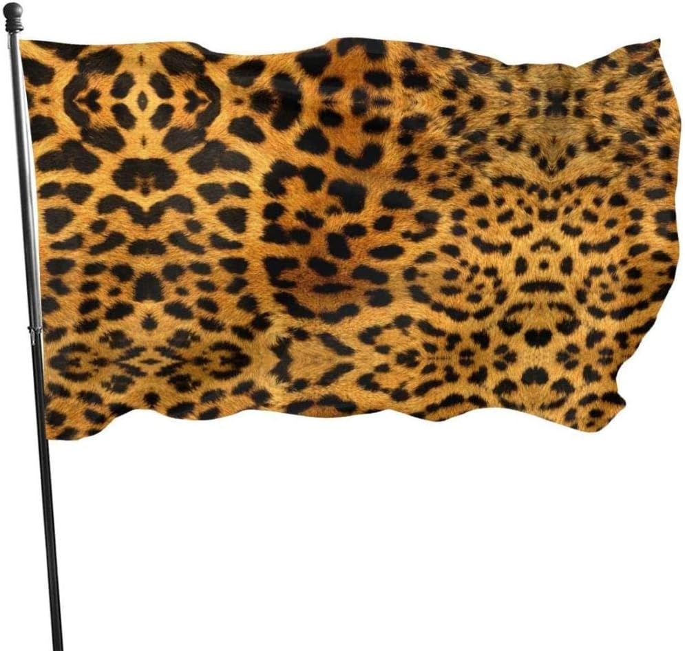 AOOEDM Garden flagCheetah Leopard Printed Flag 90 * 150cm Indoor