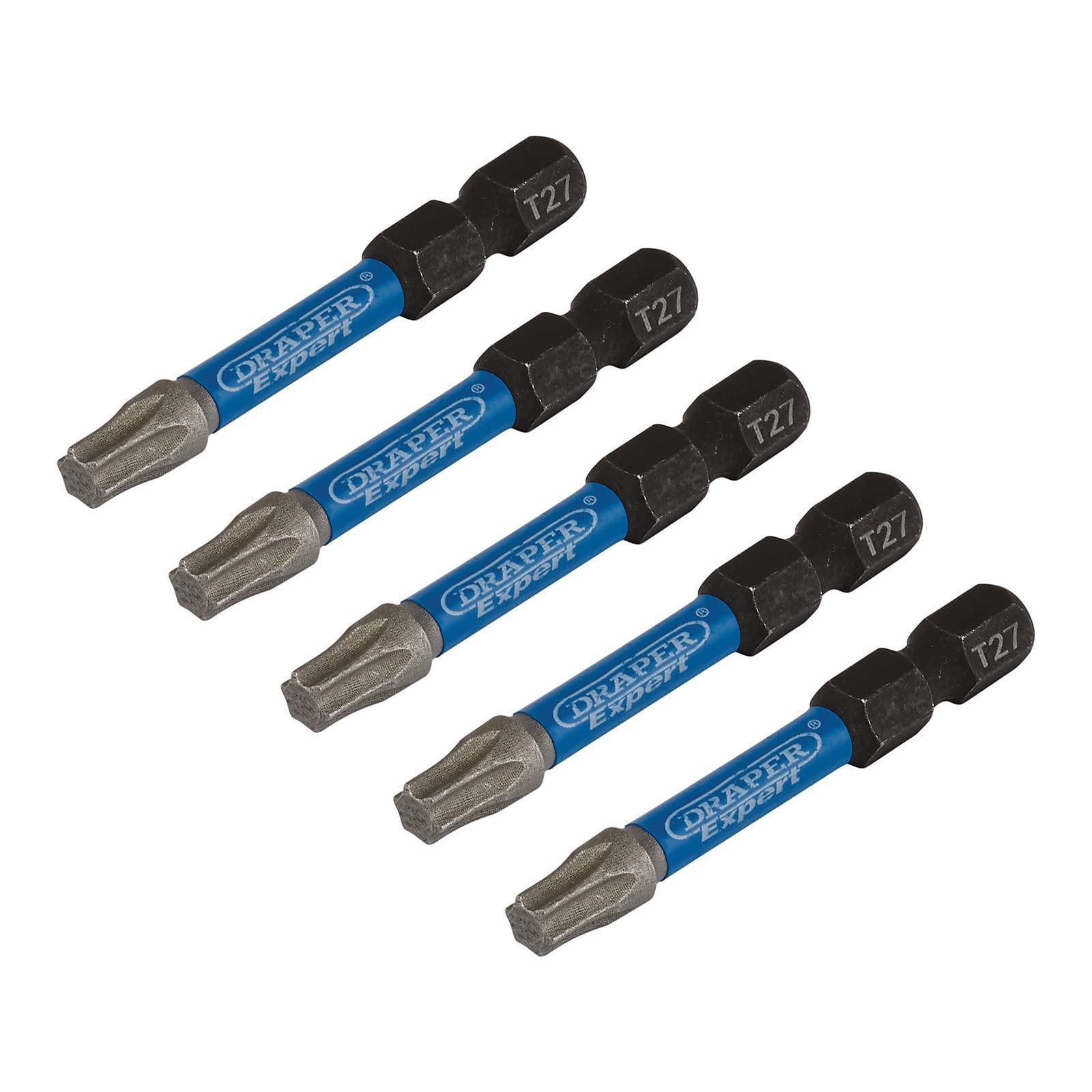 Draper 05654 TX-Star Impact Screwdriver Bits, T27 x 50mm (Pack of 5) — image 1