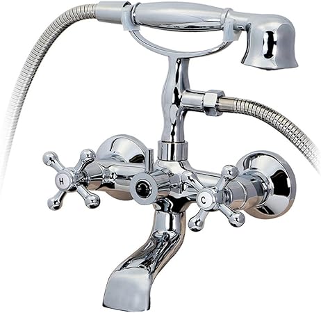 Mochiglory Vintage Brass Bathroom Handle Shower Combo 4 7 6 12