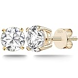 SugarTang Earrings,Moissanite Diamond White Gold