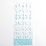 Italian Options 15mm Script Blue Glitter Self Adhesive Sticker Numbers view 2