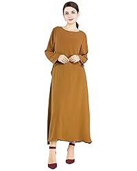 Zofocy Solid Color Women Abaya Modest Muslim Prayer