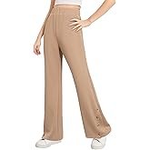 blibean Tween Girls Bell Bottom School Uniform Pants Stretchy Leggings Size 6-15 Years