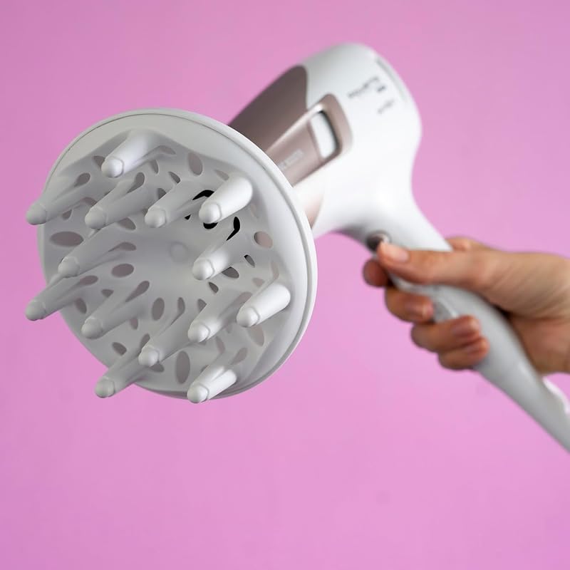 Secador de cabelo rowenta studio dry cv5830 2300 w, tecnologia effiwatts, 6 configurações de velocidade/temperatura, termocontrole, gerador iônico, branco