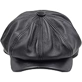 Yosang Fashion Men's Leather Classic 8 Panel Gatsby Newsboy Ivy Hat