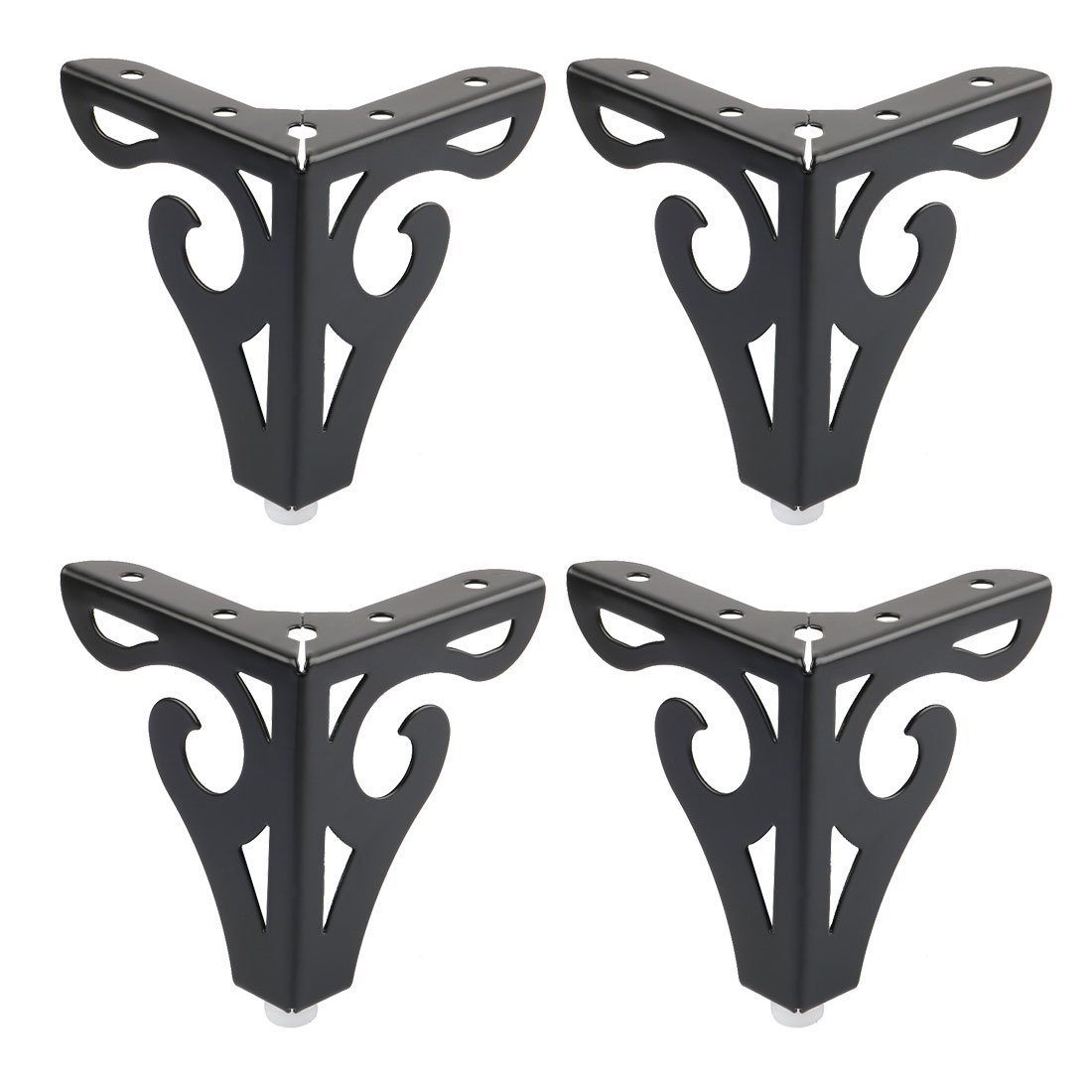 Sourcingmap Metal 4pcs Furniture Legs Feet Cabinet Sofa Tea Table Worktop Shelves Bed 88 x 88 x 100mm