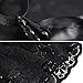 Yolev Womens Lace Hosiery Thigh High Stockings with Adjustable Garter Belt, Black, OS