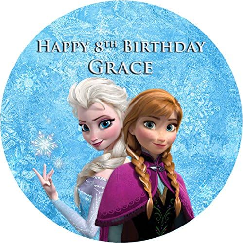 Frozen cake Topper Round Best print Quality (Other)