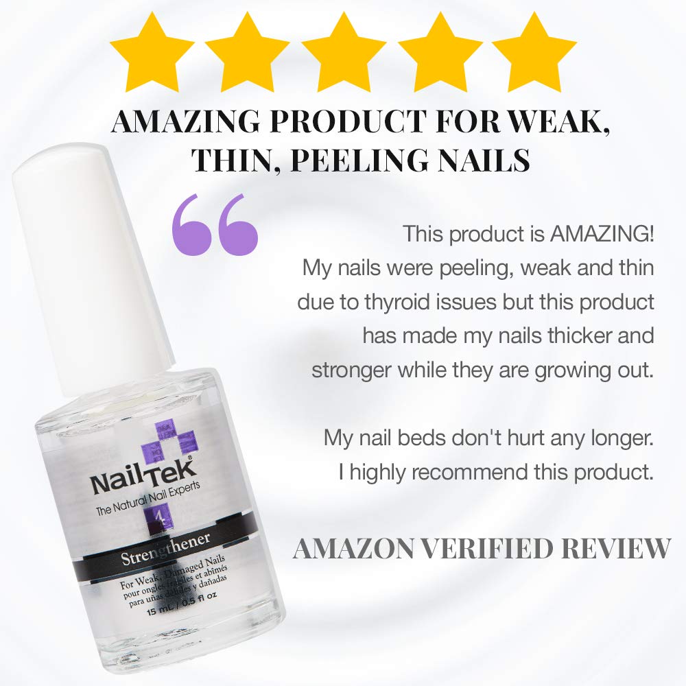 Nail Tek Xtra 4, Nail Strengthener for Weak and Damaged Nails, 0.5 oz, 1-Pack : Nail Repair Products : Beauty