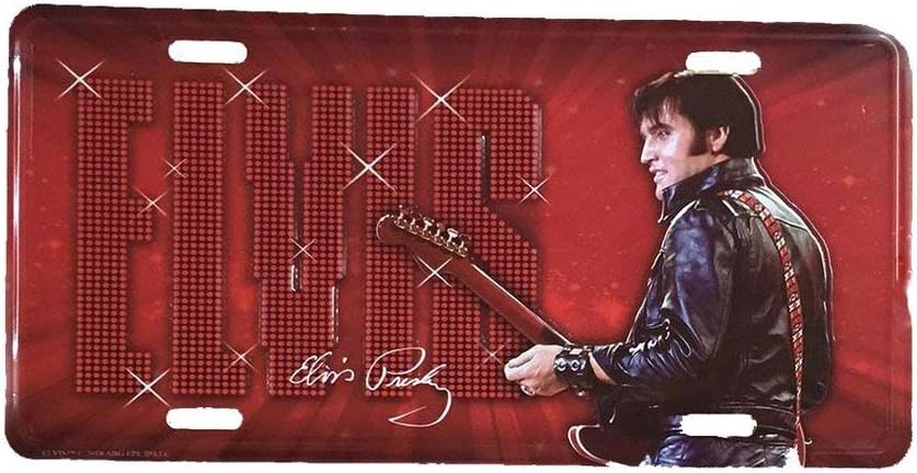 msp Elvis License Plate '68