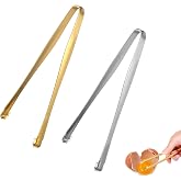 Yuanchu 2 Pcs Egg Chalaza Remover Tongs, Egg Chalaza Remover Tools | Toothed Design Eggshell Fragment Remover Tool, Stainless Steel Multipurpose Kitchen Utensil for Baking Cooking Pastry Chefs