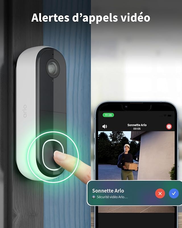 Essential 2 Interérieure, Caméra de Surveillance + Sonnette HD