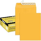 ValBox 10x13 Self Seal Catalog Envelopes 150 Packs Brown Kraft Large Envelopes with Peel and Seal Flap for Mailing, Organizing and Storage