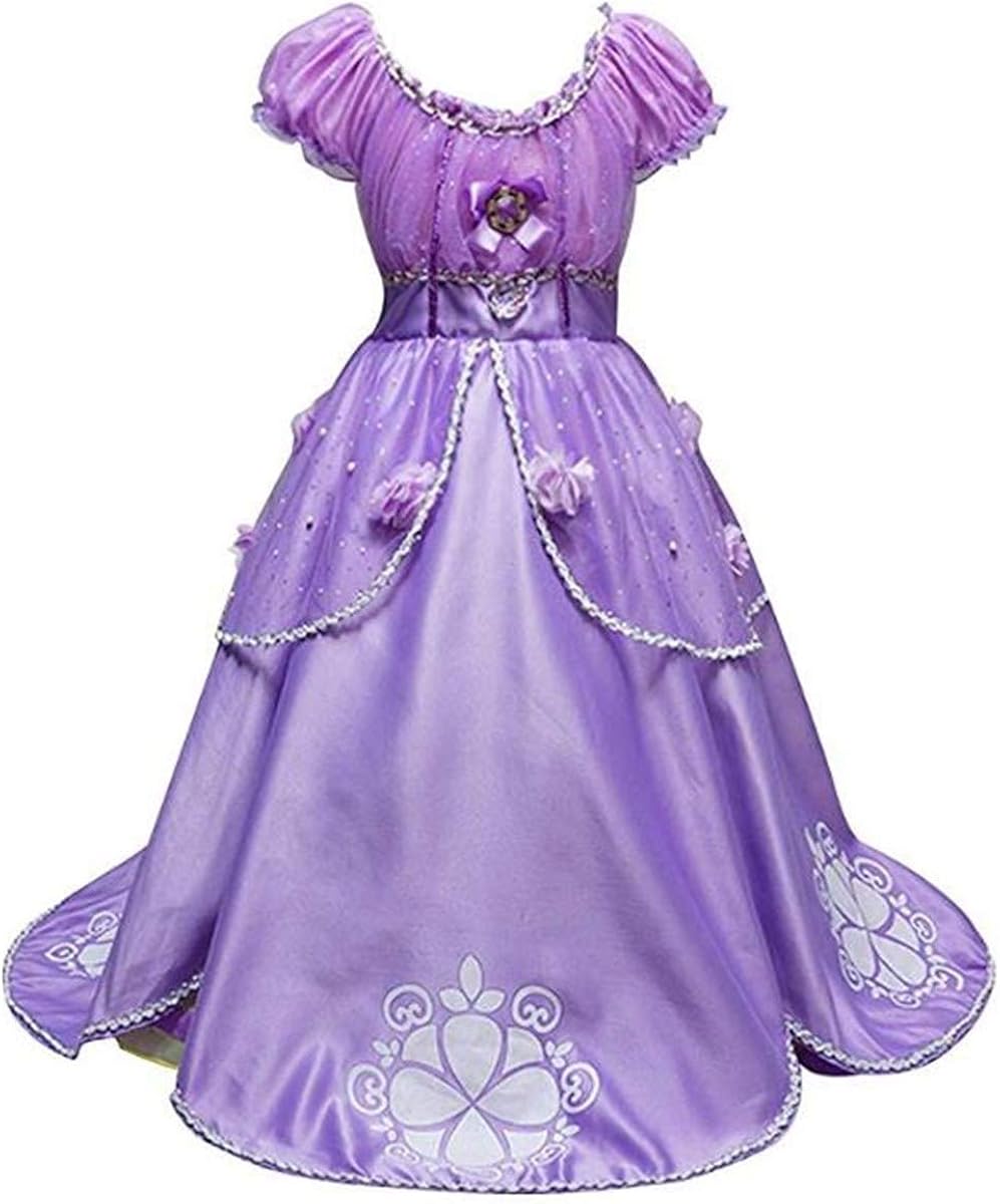 Robe Princesse Raiponce Avec Accessoires - Déguisement Fille Tulle Pour Fête