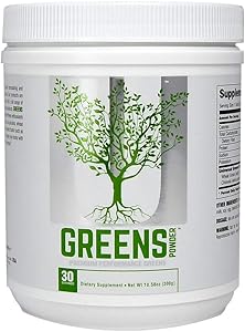 Universal Nutrition Greens Powder, Acai Berry/Kale/tuermic, 300 Gram