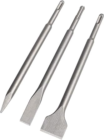 Flintronic Burins Sds Set 3 22 25cm Ciseau Ciseau Etroit Pointerolle Pour Perceuses Legeres Et Marteaux A Percussion Travail Standard Dans Le Beton Bloc De Construction Amazon Fr Bricolage