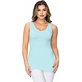 Prolific Health Womens Tank Top Reversible Seamless V Neck Many Colors Casual Fitted Summer Sleeveless