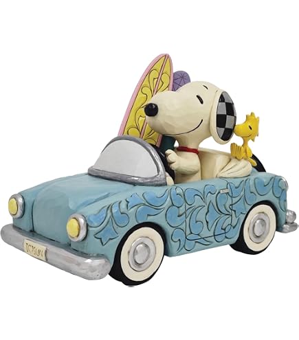 Enesco Jim Shore Peanuts Snoopy and Woodstock on Swing 8 Inch Tall