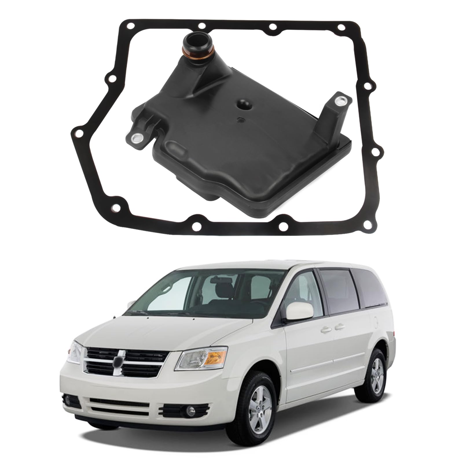 Photo 1 of 05078555AA 62TE Automatic Transmission Filter and Gasket Kit Fits for Do-dge Avenger Grand Caravan Journey Ram C/V ProMaster Chry-sler 200 Pacifica Sebring Town & Country, Replaces# 68018555AA