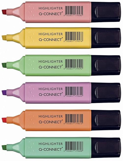Q-Connect Pastel Highlighters (Pack of 6)