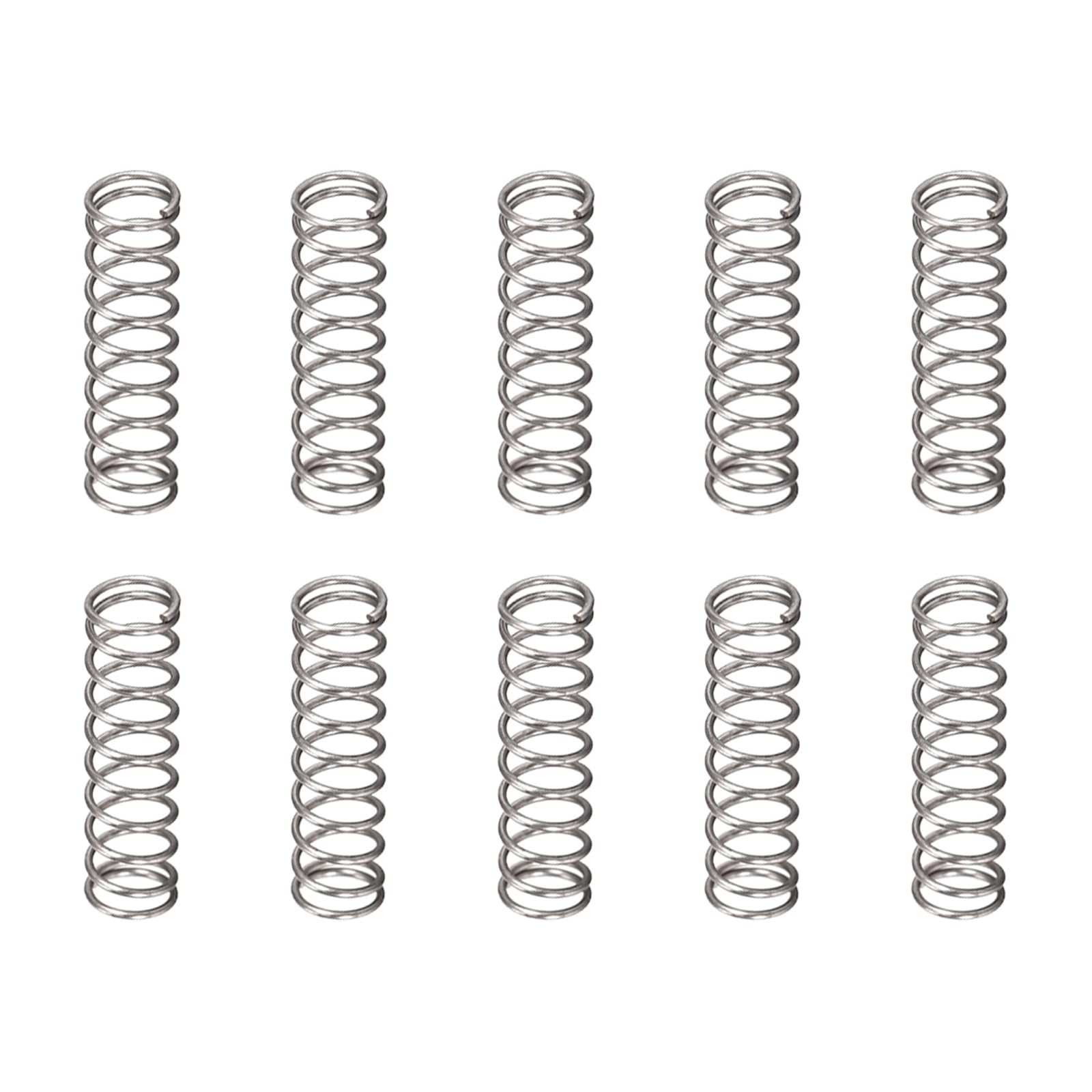 DTGN 0.4x4x15mm(DxODxL) Compression Spring - 10Pack - Good for Machinery - Spring Steel Extension Spring - Gray