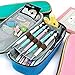 LORJE Big Capacity Multifunction Canvas Pencil Case Bag Storage Organizer Pencil Case- ( Pink)